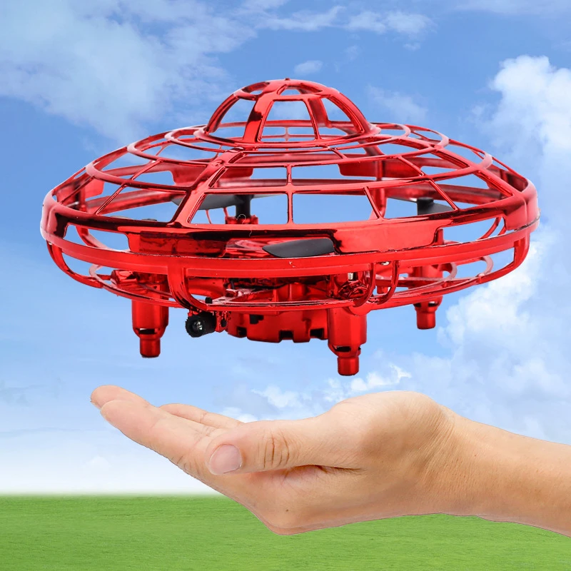 Gesture Control UFO Drone Infrared induction obstacle avoidance Smart fixed Height With LED light Anti-fall Durable kids Toys