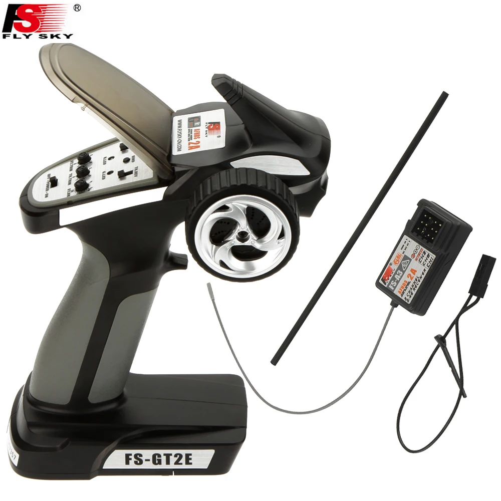 Online 1 Uds. Transmisor Flysky Original FS GT2E sistema de Radio AFHDS 2A 2,4g 2CH para barco RC con receptor de FS A3 (sin caja)