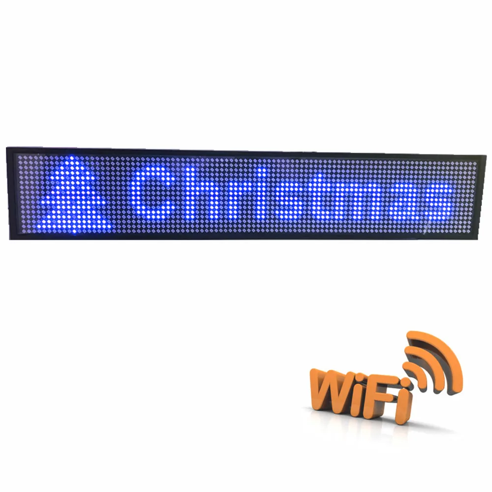 

P5 Wifi Scrolling LED Sign Message Board for Business, Working with Smartphone for coffee bar store open advertising solutions