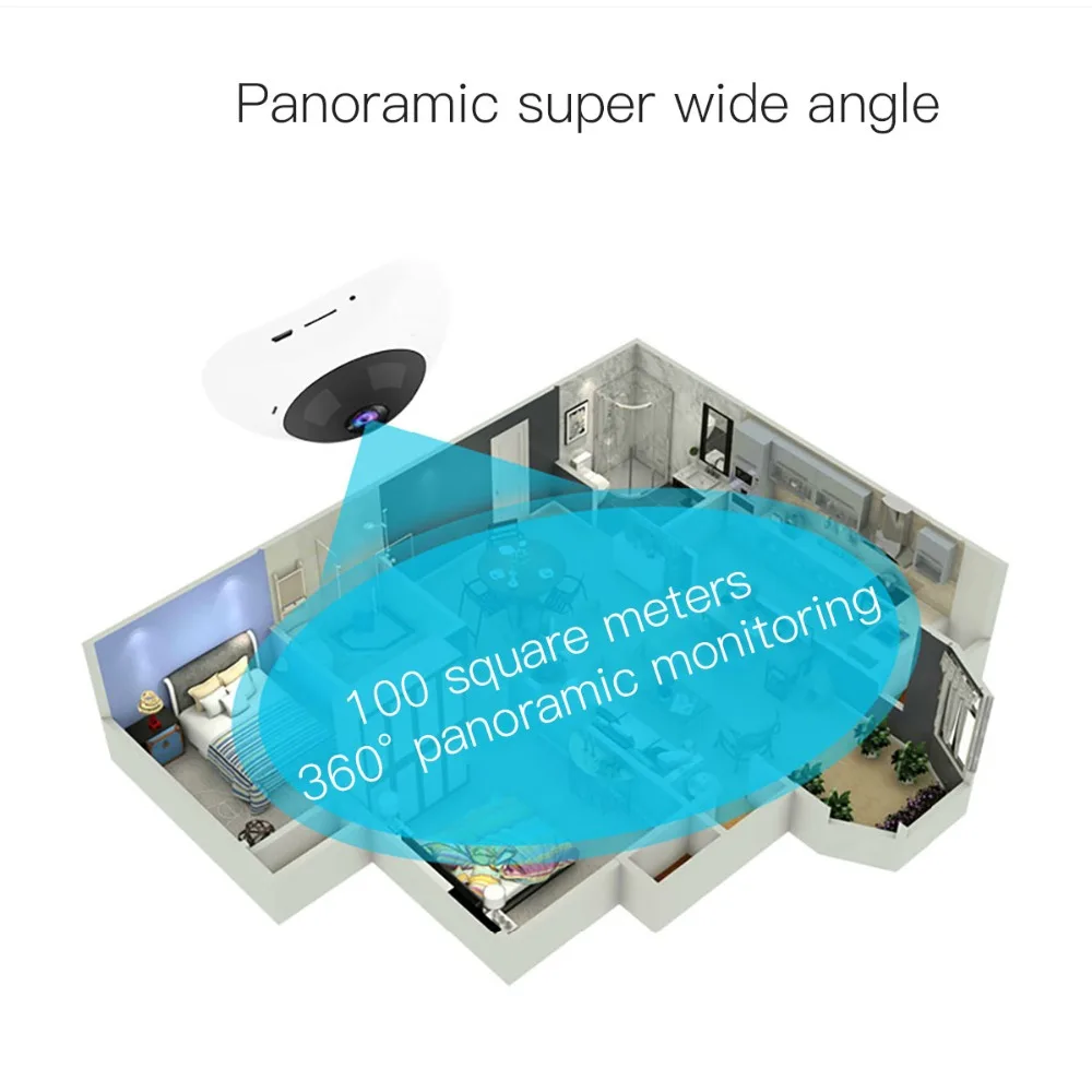 GADINAN панорамная 960P 3MP 3D VR Wifi IP камера рыбий глаз 360 градусов полный обзор Мини CCTV
