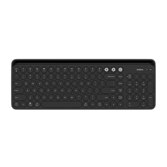 Оригинальная Двухрежимная клавиатура Xiaomi Miiiw с Bluetooth, 104 клавиш, беспроводная Bluetooth 2,4 ГГц, многофункциональная совместимая портативная клавиатура - Цвет: Черный