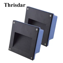 Thrisdar 4 шт. наружный встраиваемый лестничный ступенчатый светильник 3 Вт 5 Вт 7 Вт светодиодный угловая настенная лампа крыльцо тропинка водонепроницаемый вилла светодиодный светильник для ног