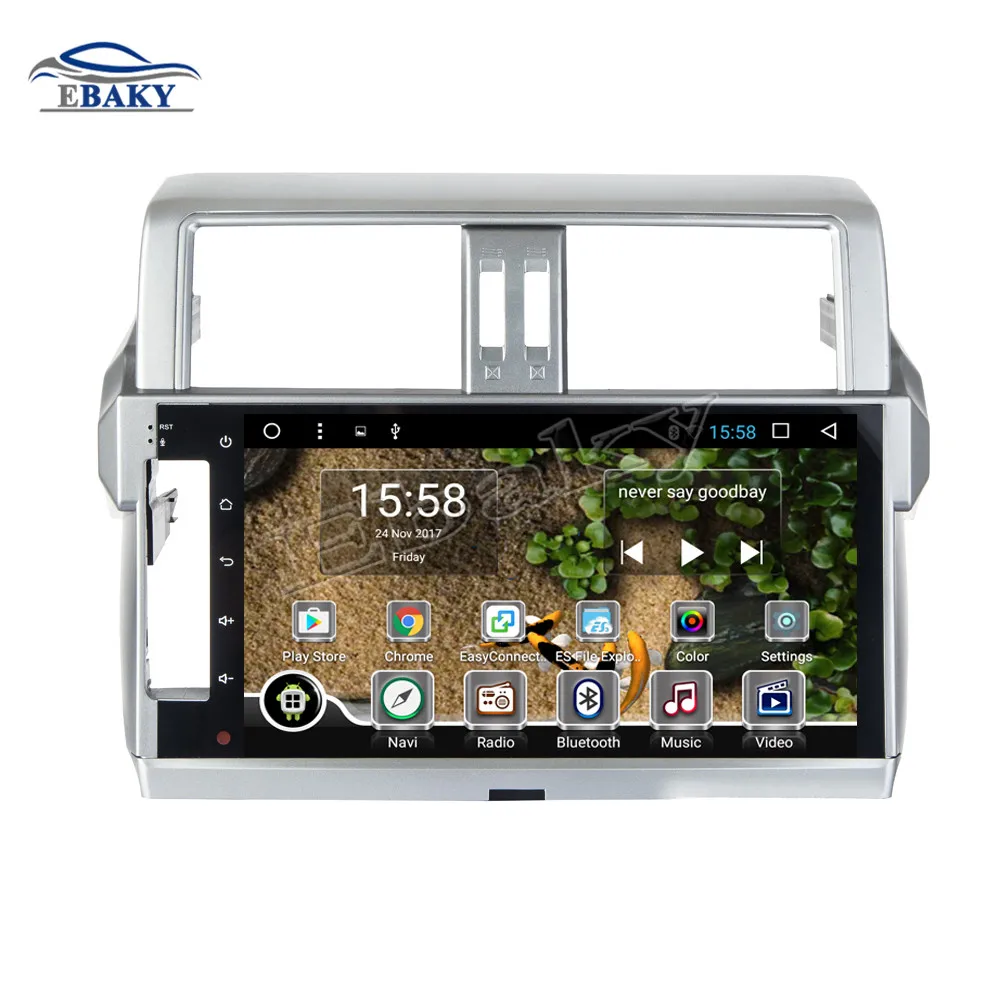 Top NaviTopia 10.1inch 1GB/2GB RAM Quad Core/Octa Core Android 7.1/8.1 Car DVD Radio for Toyota Prado 2014 2015 2016 GPS/WIFI/Maps 11