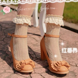 

Princess Sweet lolita soks Summer vintage empty thread lace decoration sock princess socks pile of pile of socks female socks001