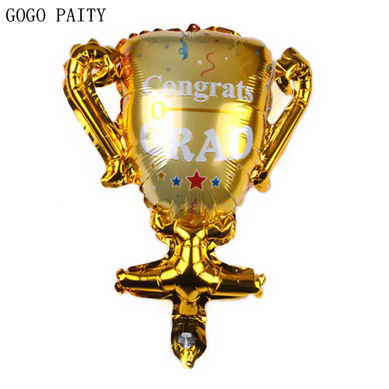GOGO PAITY Новые Мини Выпускные трофеи, алюминиевые шары, украшения для выпускного вечера, праздничные шары