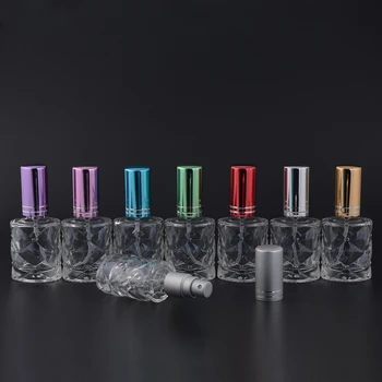 

MUB - 10ml Mini Portable Refillable Perfume Bottle Metal Sprayer Pump Parfum Bottle Empty Glass Perfume Atomizer