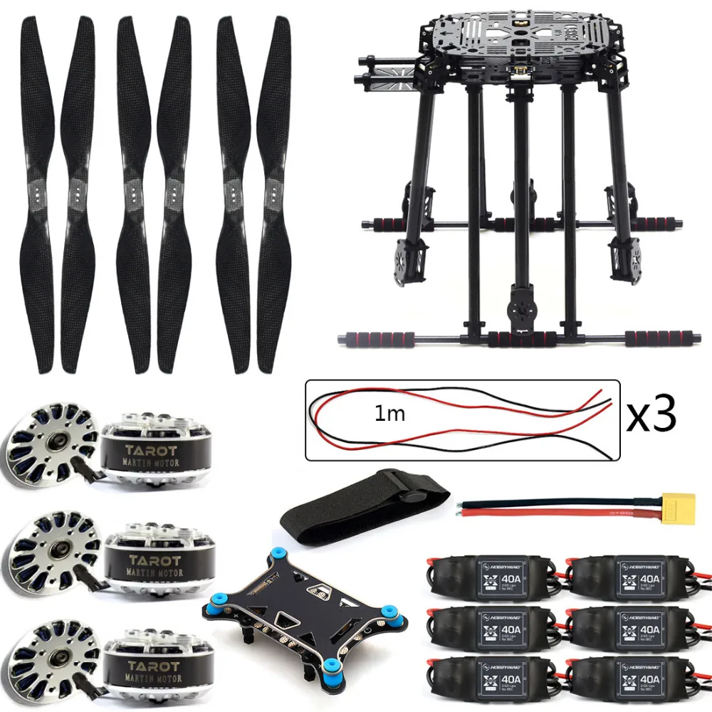 Комплект с рамкой ZD850 сделай сам зубчатой передачей 40A ESC 1555 амортизатор FPV 6-осевой