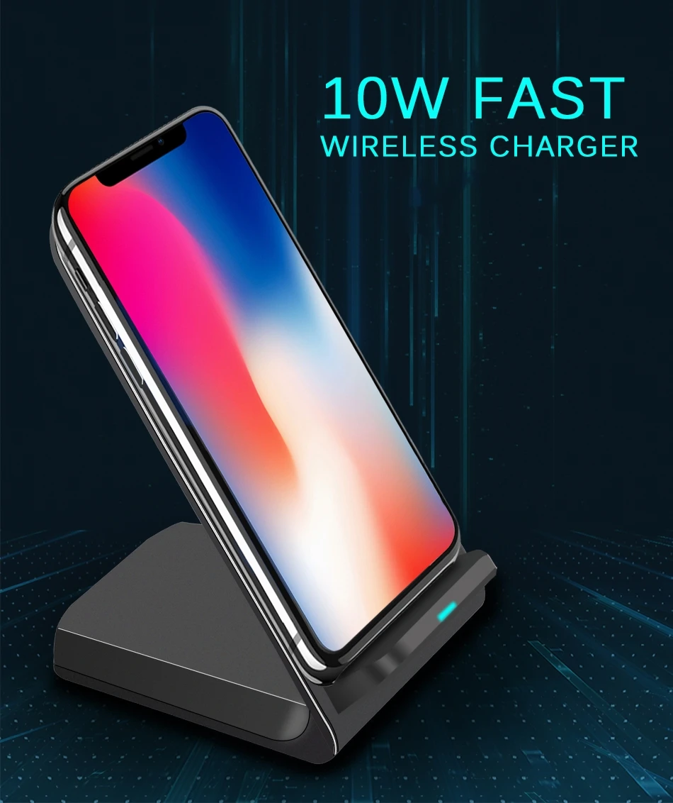 Wireless Charger For iPhone XS Max XR X 8 For Samsung S9 S8 S7 Xiaomi mix 2s Fast Wireless Charging Docking Dock Station