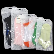 50 шт белый прозрачный пластиковый чехол для телефона сумка Малый мешок с застежкой самозапечатывающийся упаковочный пакет для носков