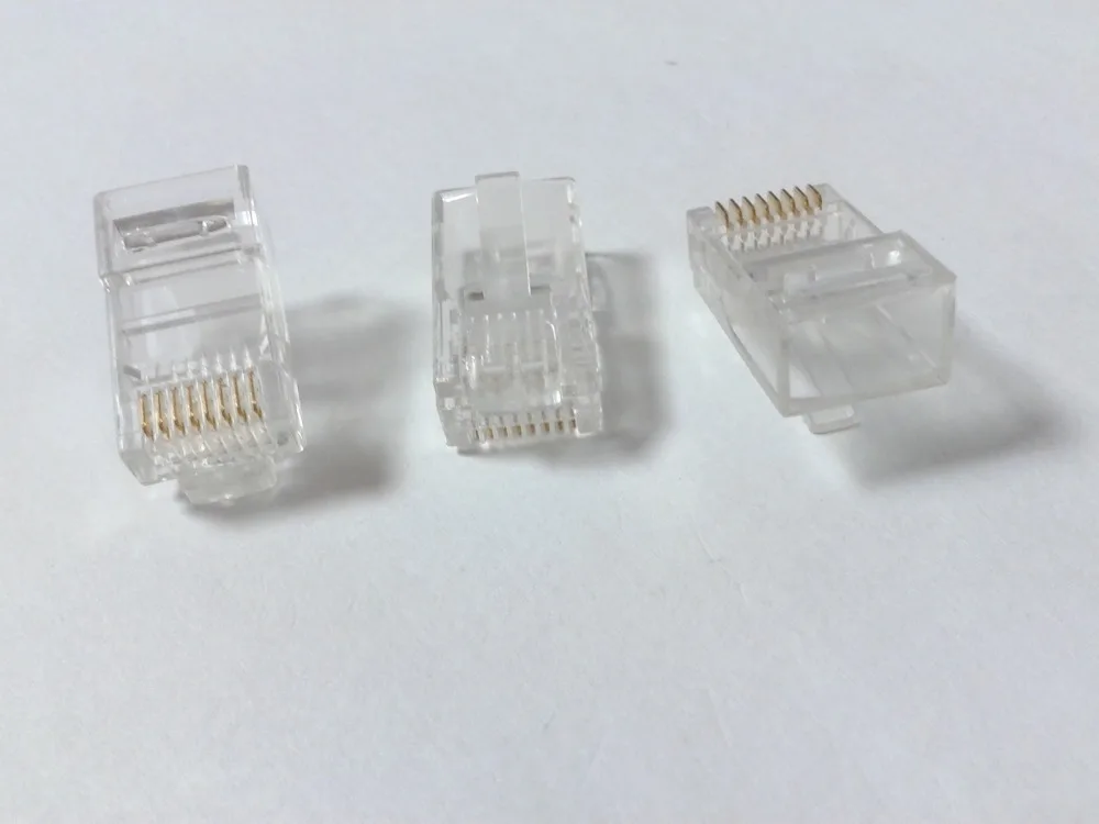Cikonielf Connecteur RJ45 100 Pi&egrave;ces TF1013D CAT5 RJ45 Connecteur 8P8C