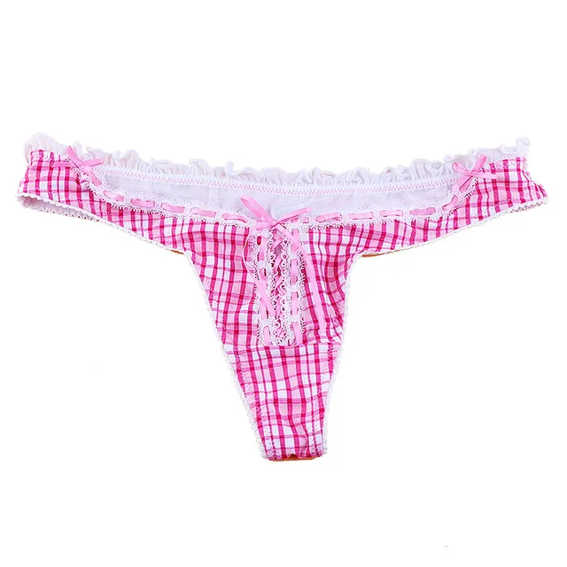 Disc 1PCS XS-L New Sexy Women Thongs Lace Striped Panties Bikini  Girls Underpants Panty T Back Underwear For Ladies Hot Sale