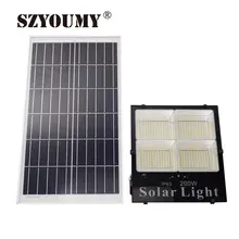 SZYOUMY 1 шт. Новинка Высокое качество открытый сад солнечной энергии лампы 25 Вт 40 Вт 60 Вт 120 Вт 200 Вт светодиодный солнечный прожектор светильник с дистанционным управлением