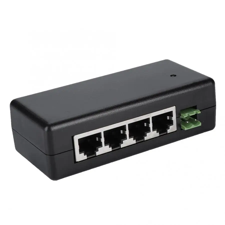 4 Порты и разъёмы PoE инжектор 4CH Мощность адаптера Ethernet блок питания поставить DC9V