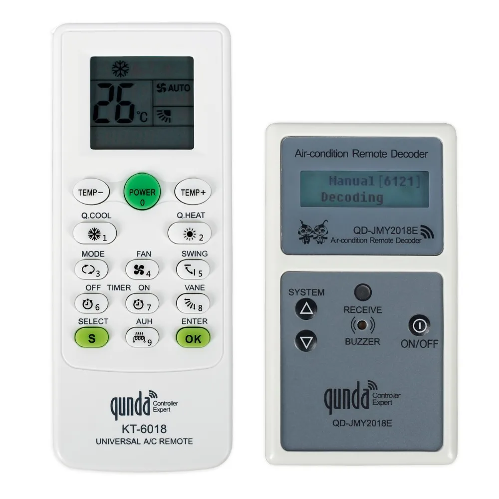 

New air conditioner remote control suitable for qunda KT-6018 universal A/C remote control QD-JMY2018E A/C remote decoder