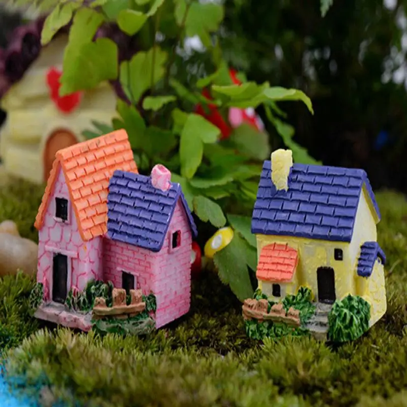 NEW Mini Castle Fairy Garden Miniatures Castles Terrarium Figurines Garden Decoration Miniature Fairy Figurines Wholesale
