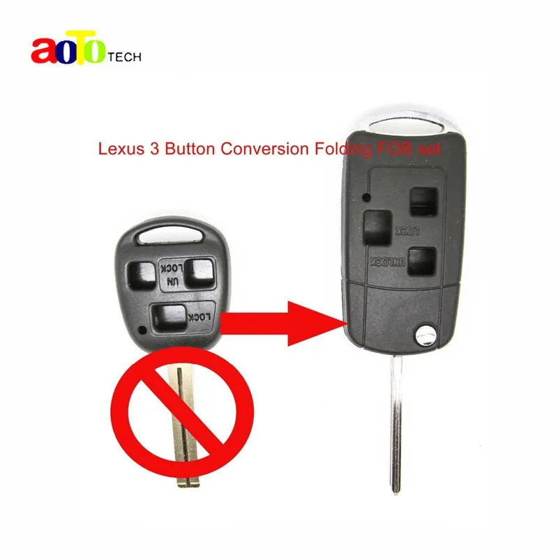 Prix pour Remplacement Logement Shell Pliage Télécommande de la Clé Cas Fob 3 Bouton Pour Lexus IS200 Keykess GS300 LS400 RX300 Uncut Lame 47 MM Prix pour Remplacement Logement Shell Pliage Télécommande de la Clé Cas Fob 3 Bouton Pour Lexus IS200 Keykess GS300 LS400 RX300 Uncut Lame 47 MM