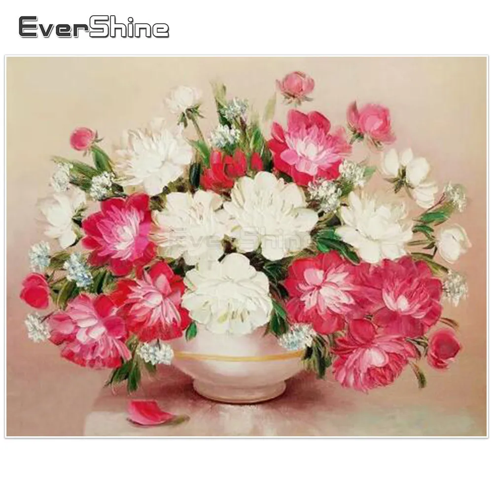 

EverShine New Arrival 5D DIY Diamond Embroidery Flower Pictures Of Rhinestones Full Drill Diamond Painting Flowers Manual Hobby