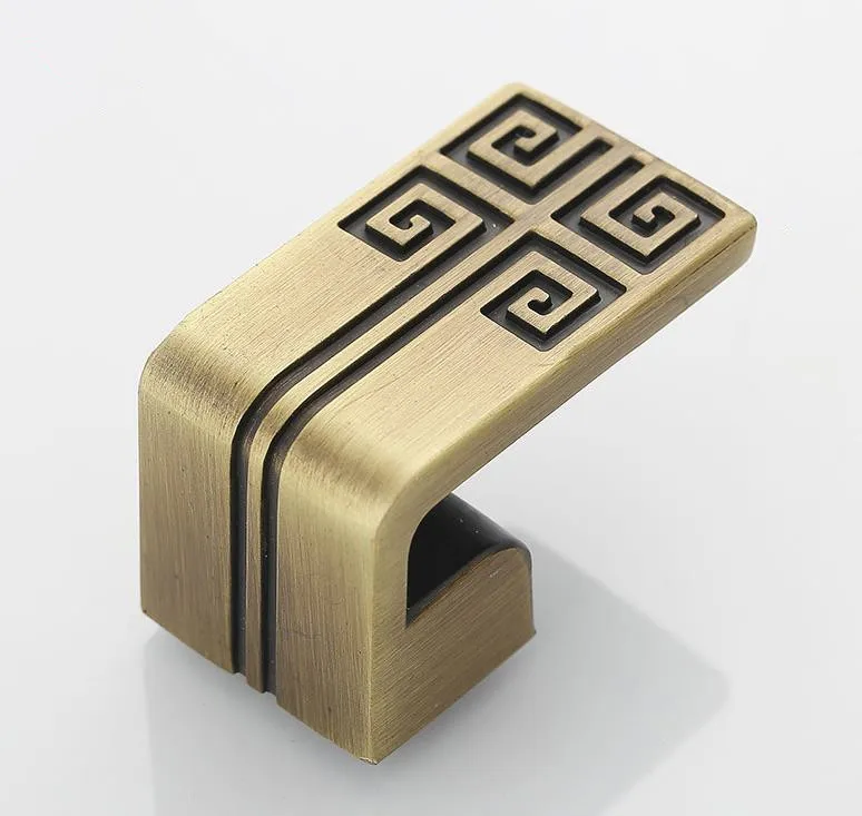 FAST SHIPPING Ancient Chinese Style Solid Zinc Alloy Drawer Handle Door Pull Cabinet Handle Antique Brass Matt Antique Brass