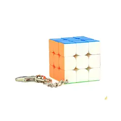 HUAILE мини брелок Кубик Рубика 3x3 Мини Скорость Cube кольцо для ключей головоломка игрушка для детей и взрослых