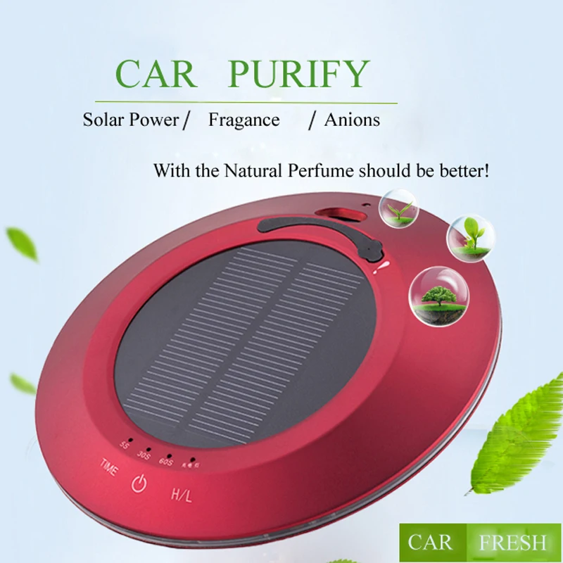 Car Air Purifier Freshener Solar Power Air Purify Perfume for Car Home