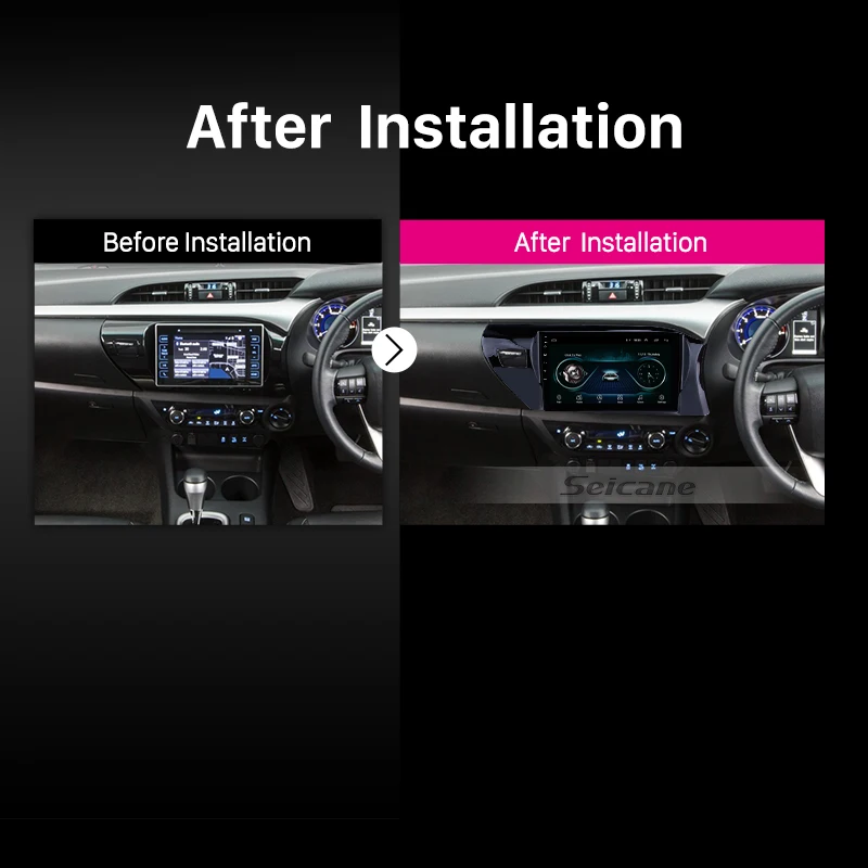 Sale Seicane 10.1 inch Android 8.1 Car GPS Navigation Radio for Toyota Hilux Right Hand Drive 2016 2017 2018 Head unit Mirror Link 3G 5