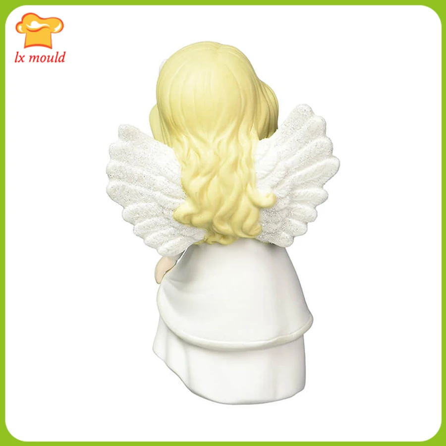 Ангел девушка принимает трофей 3D Силиконовое мыло свечи высокое качество силиконовые формы
