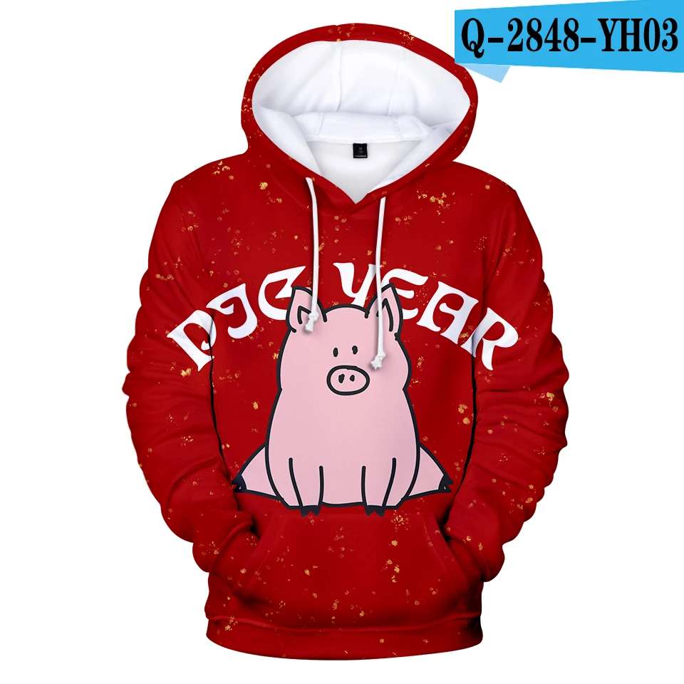 LUCKYFRIDAYF Lucky Pig 3D женские толстовки модные кавайные толстовки 3D зимние повседневные толстовки женские XXS-4XL - Цвет: Q2848