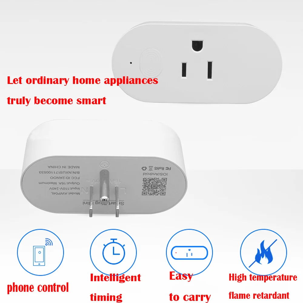 

exuanfa US regulation wifi smart home socket plug 16A mobile phone remote control intelligent timing American smart home socket
