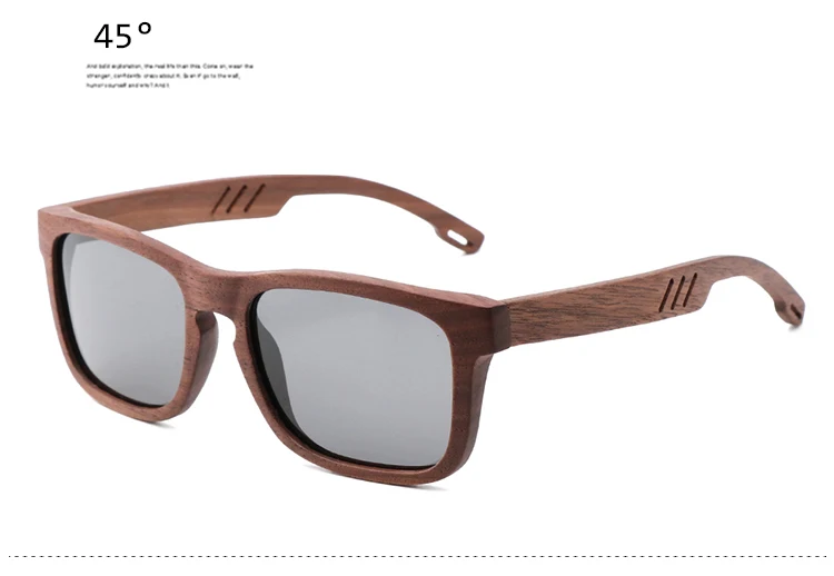 Новые экологически чистые ретро солнцезащитные очки мужские модные трендовые солнечные очки черные ореховое дерево UV400 поляризационные солнцезащитные очки