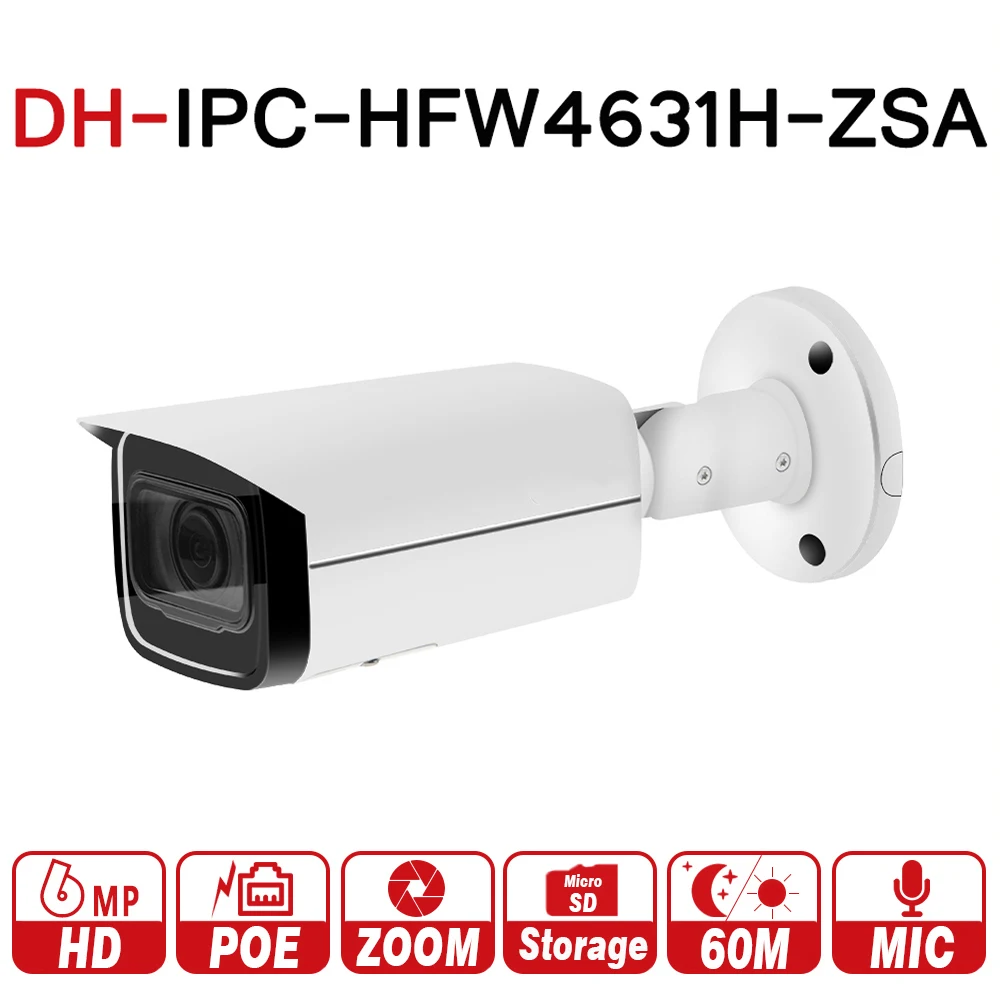 Goedkoop Dahua 4mp Bullet Camera IPC HFW4431R Z 80m IR Night Camera with 2.7~12mm VF lens Motorized Zoom Auto Focus Bullet IP Camera