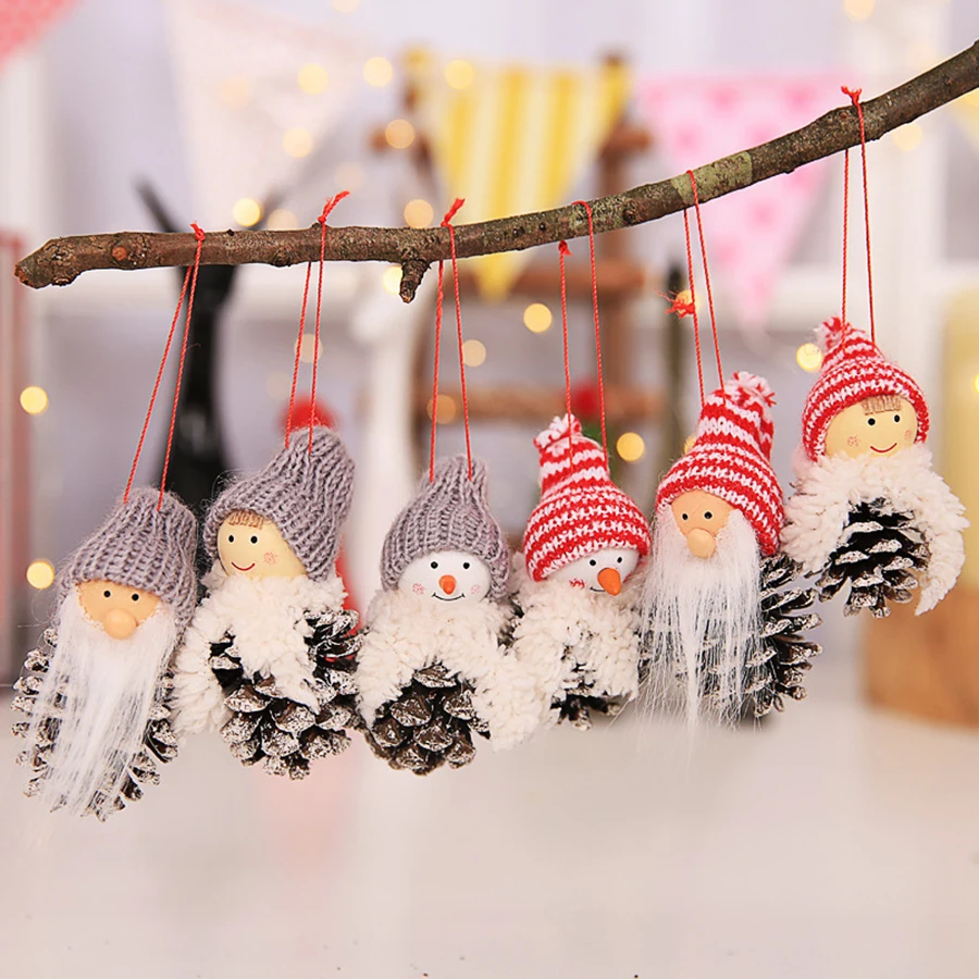 3pcs/lot Santa Claus Tree Hanging Ornaments Christmas Decorations For Home Christmas Tree Decoration New Year Xmas Gift For KidD