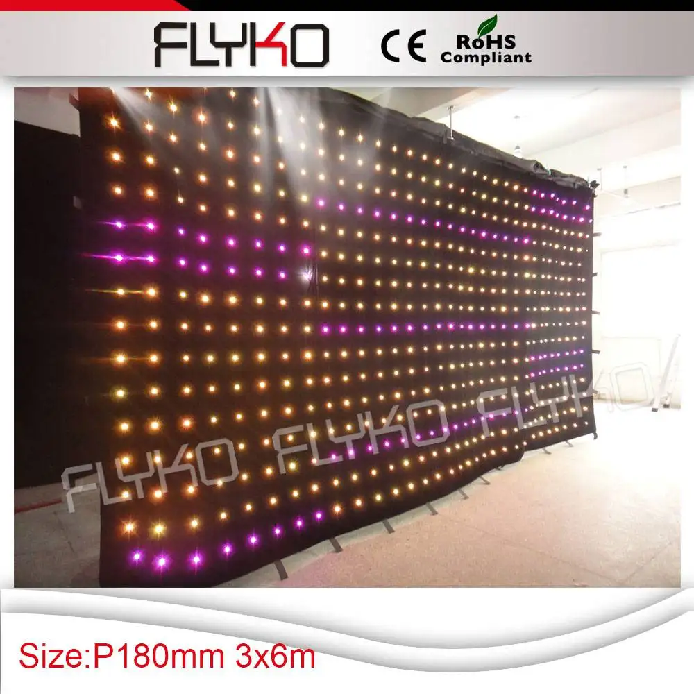 

You tobe full color P18 6m by 3m hight amazing RGB programmable led video curtain