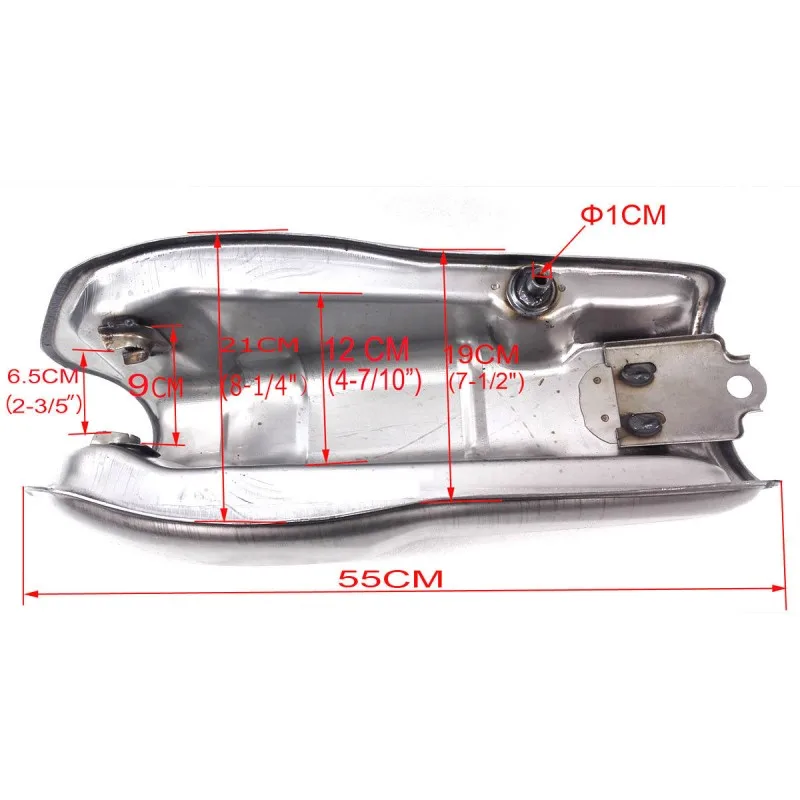 Мотоцикл 9л/2,4 галлон Универсальный пользовательский кафе гонщик газовый топливный бак для BMW Honda Yamaha Suzuki Неокрашенный