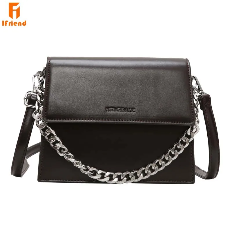 Ifriend جديد وصول العصرية مربع صغير حقيبة كتف المرأة سلسلة حزام رسول Crossbody حقيبة أزياء المرأة حقيبة يد كيس فام