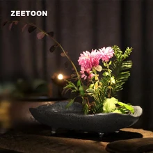 Дзен грубая керамика ваза цветочный горшок жардиньерка икебана кэндзан Керамика Настольный конфеты Еда блюдо растения творческий Винтаж Домашний Декор