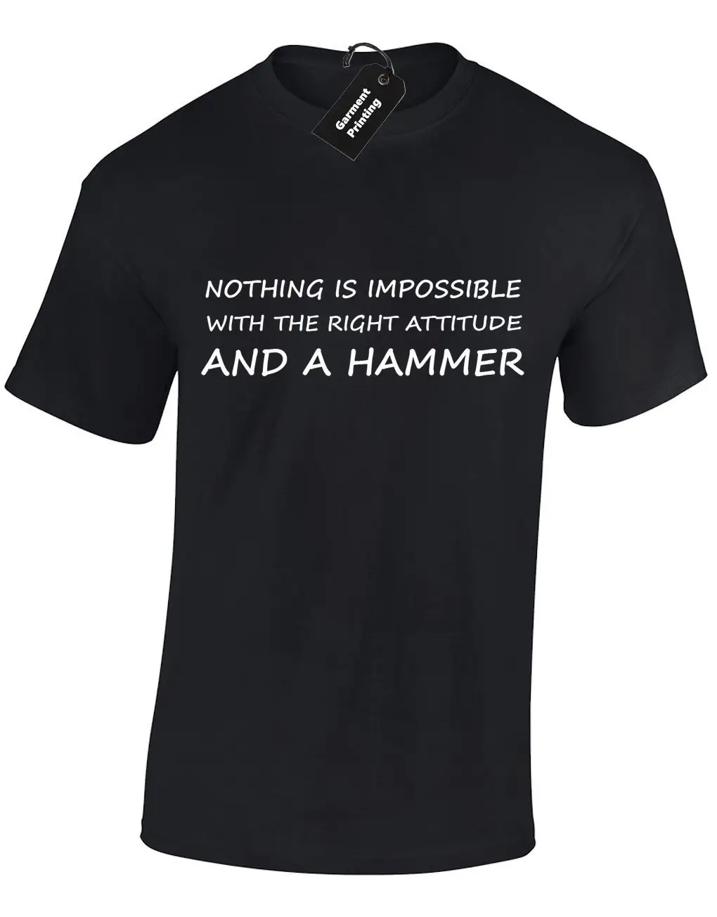 NOTHING IS IMPOSSIBLE MENS T SHIRT FUNNY NEW QUALITY PREMIUM DESIGN JOKE COMEDY Comfortable t shirt free shipping cheap tee |