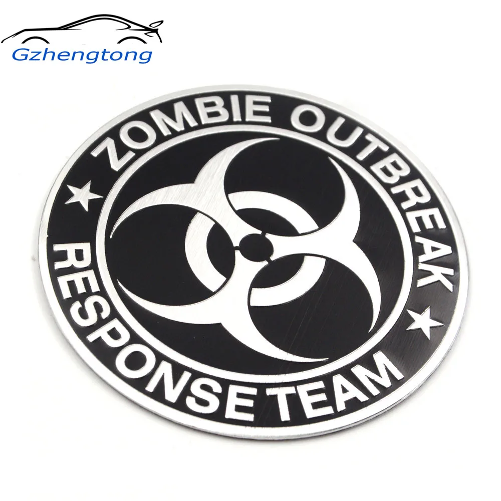 

Gzhengtong Car Styling Metal Zombie Outbreak Responsee Team Sticker Logo Car Auto Sport Badge Chrome Emblem Decals