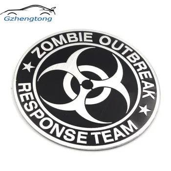 

Gzhengtong Car Styling Metal Zombie Outbreak Responsee Team Sticker Logo Car Auto Sport Badge Chrome Emblem Decals