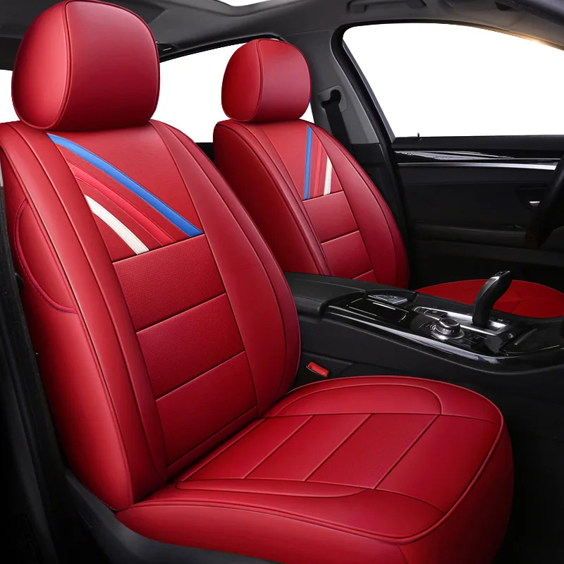 Kadulee Натуральная кожа сиденья для mercedes w203 bmw e36 e46 f10 audi a3 Jaguar xf Chrysler 300c для Lexus rx Renault - Название цвета: red