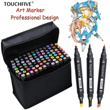 TouchFIVE 36/48/72/80/168 Цвета Набор для рисования алкоголя двойной головой граффити ручка маркер ручка touchfive маркеры анимации Манга