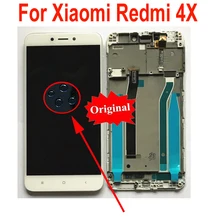 Лучший рабочий стеклянный сенсорный ЖК-дисплей, сенсорная панель, дигитайзер в сборе с рамкой для телефонов Xiaomi Redmi 4X