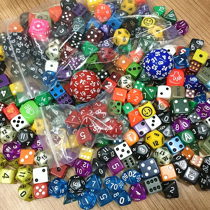 high quality colourful casino polyhedral Dice Set, mixing random