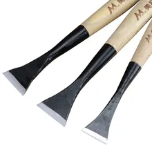 Cincel de tallado para carpintería, hoja plana de madera dura con diferentes tamaños, mango de madera forjado a mano, herramientas de grabado