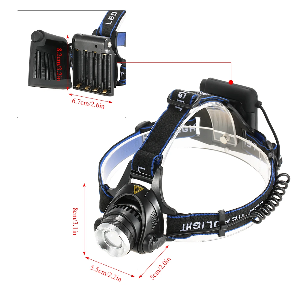 3 Режим головной свет лампы кемпинг, фонарь, походы фары фонарь для экстремальных ситуаций масштабируемой фонарь для лагеря Рыбалка