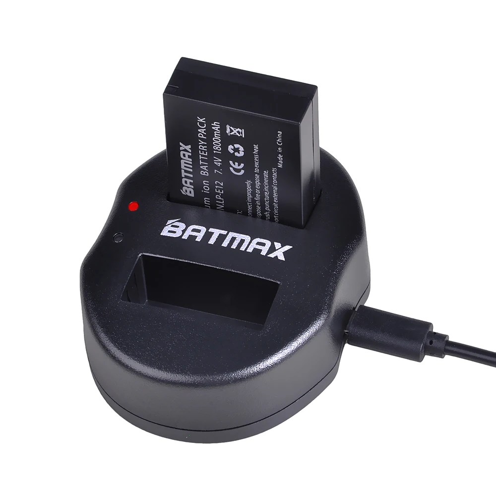 Batmax 1 шт. LP-E12 Dual USB Зарядное устройство для LPE12 E12 для цифровой однообъективной зеркальной камеры Canon EOS M2 м 100D поцелуй X7 Rebel SL1 EOS M10 однообъективного цифрового зеркального Камера
