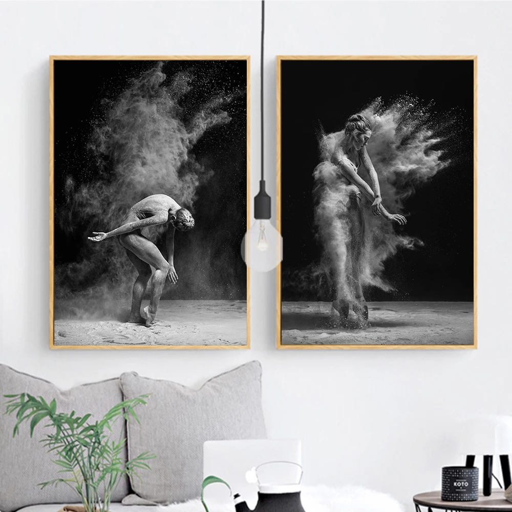 White-Black-Dance-Body-Wall-Art-Canvas-Oil-Painting-Picture-Poster-Decor-for-Home-Living-Room (2)