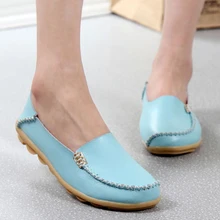 Красивая Женская кожаная обувь; Модные женские повседневные удобные лоферы на плоской подошве; мягкая женская обувь; zapatos mujer; SFT621