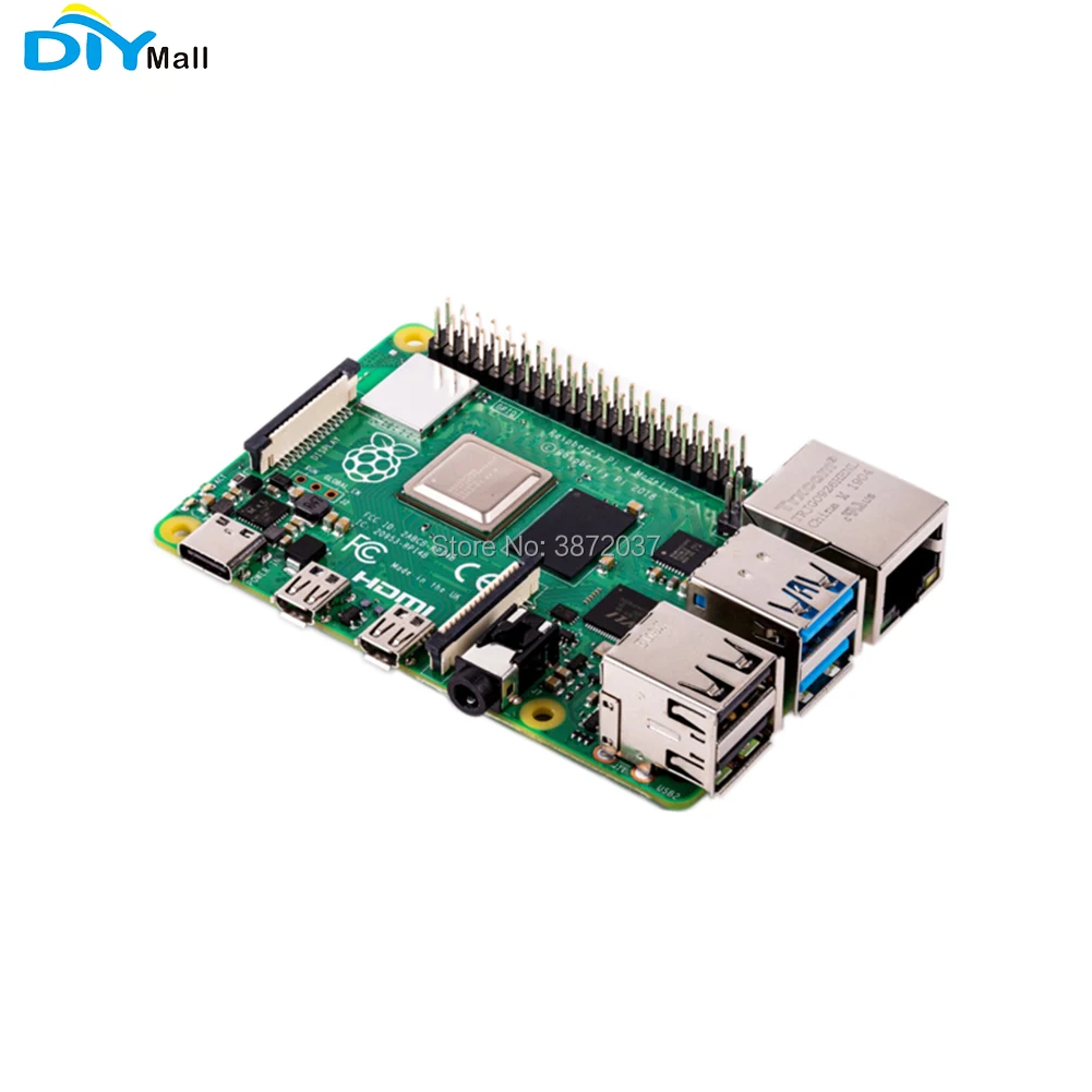 

DIYmall Raspberry Pi 4 Model B 1G 2G 4G Ram 1.5GHz 64-bit Quad-core 2019 Latest Version