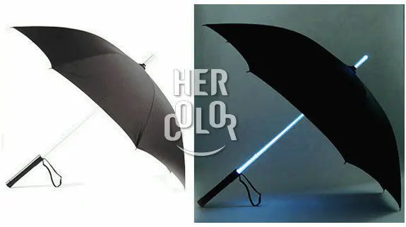 

Hot selling Creative LED Luminous Umbrella LED Light Umbrella Glow Umbrella Birthday Gift ,Blue Color