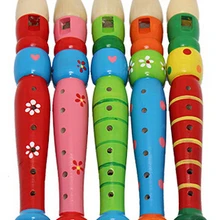 Красочные Дети обучения хорошо разработан Деревянный Дети Piccolo музыкальный инструмент игрушки раннего развития для детей подарок